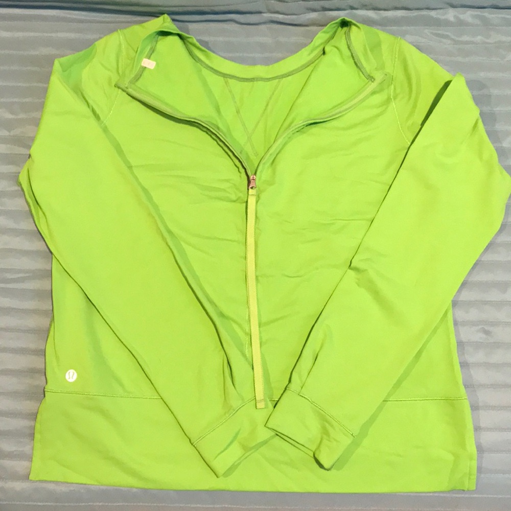 Lululemon Longsleeve Limegreen Sz 8 - Picture 3 of 6